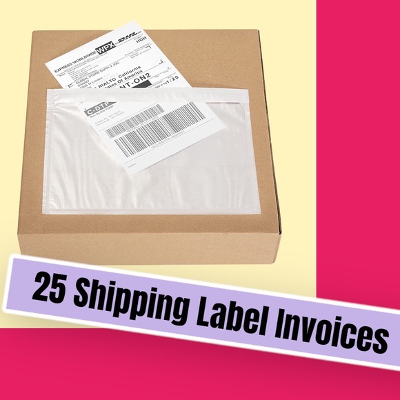 🆑 Shipping Label & Invoice Pockets 7 x 5.5 Pack of 25 - Picture 12 of 12